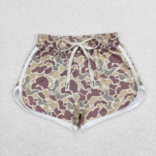 SS0176 Baby Girls Southern Khaki Camo Sport Shorts Bottom