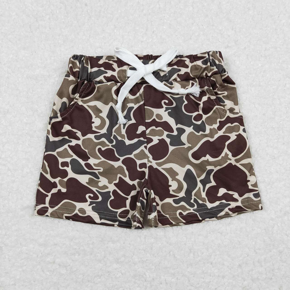 Sibling 11 Colors Baby Boys Southern Camo Pockets Shorts Bottom(shorter)