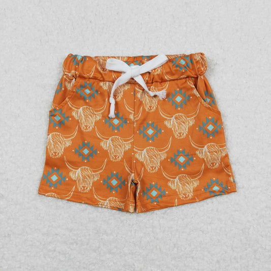 SS0208 baby boy clothes  aztec cowboy boy summer shorts