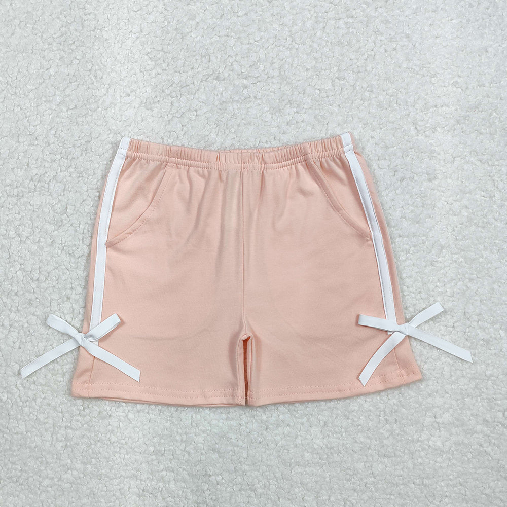 Sibling Baby Girls Cotton Bows Sports Shorts Bottoms