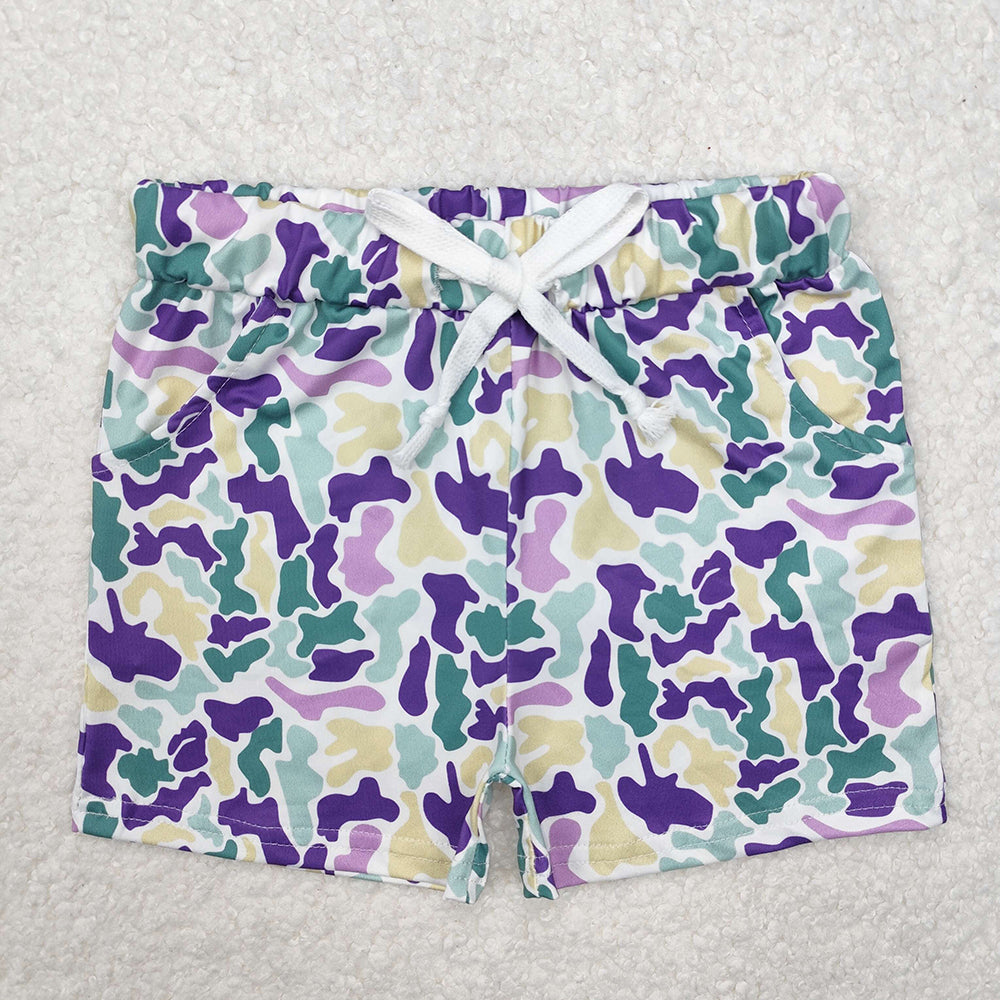 Sibling 11 Colors Baby Boys Southern Camo Pockets Shorts Bottom(shorter)