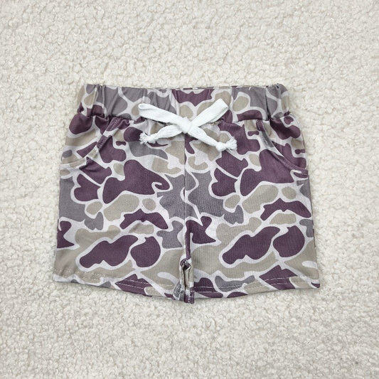 SS0454 Baby Boys Southern Grey Camo Pockets Shorts Bottom