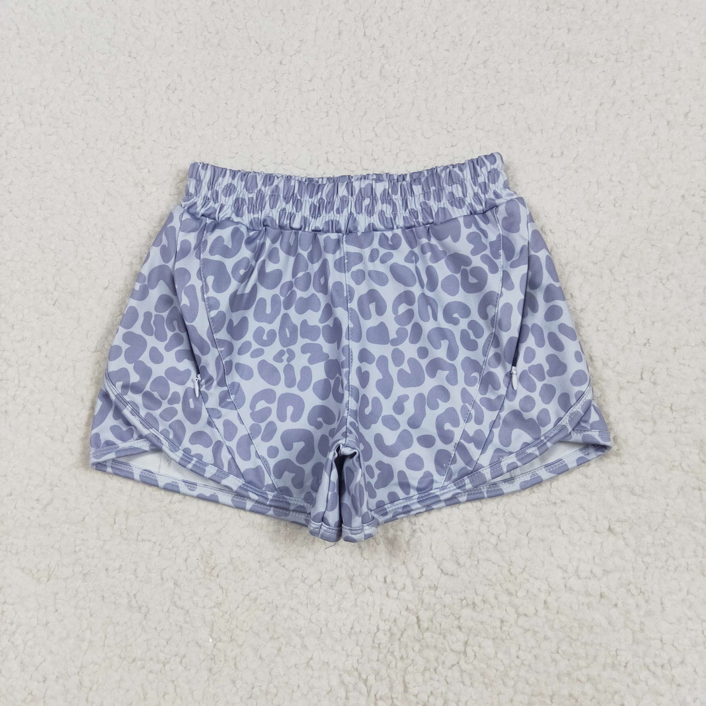 Sibling Baby Girls Leopard Yoga Athletic Shorts Bottoms