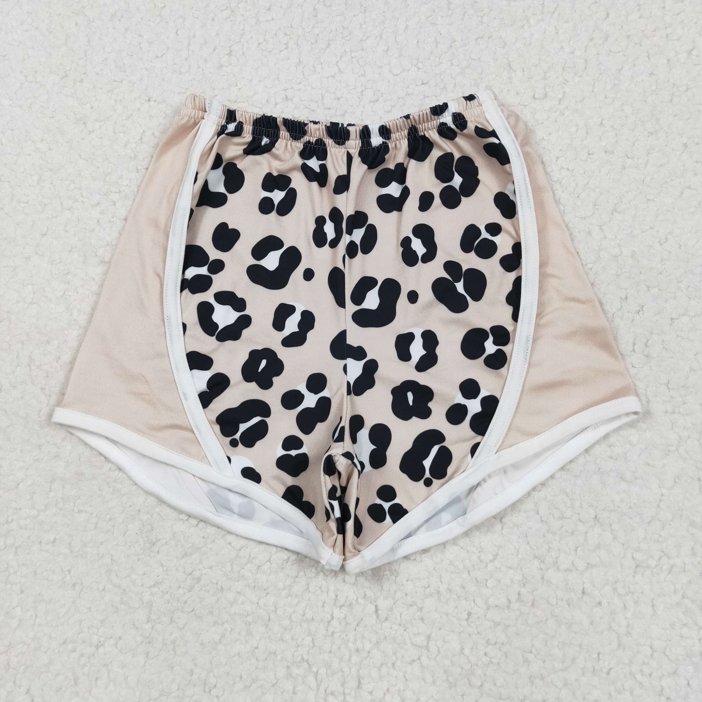 SS0526 Baby Girls Black Leopard Sports Shorts