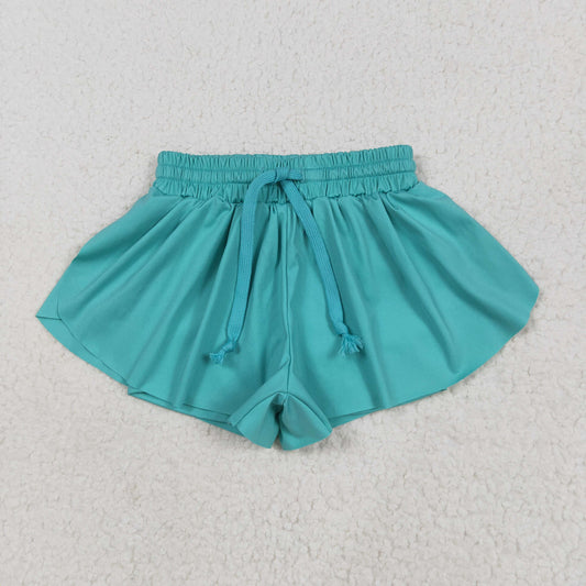 SS0553 Baby Girls Aqua Yoga Active Ruffle Shorts Bottom