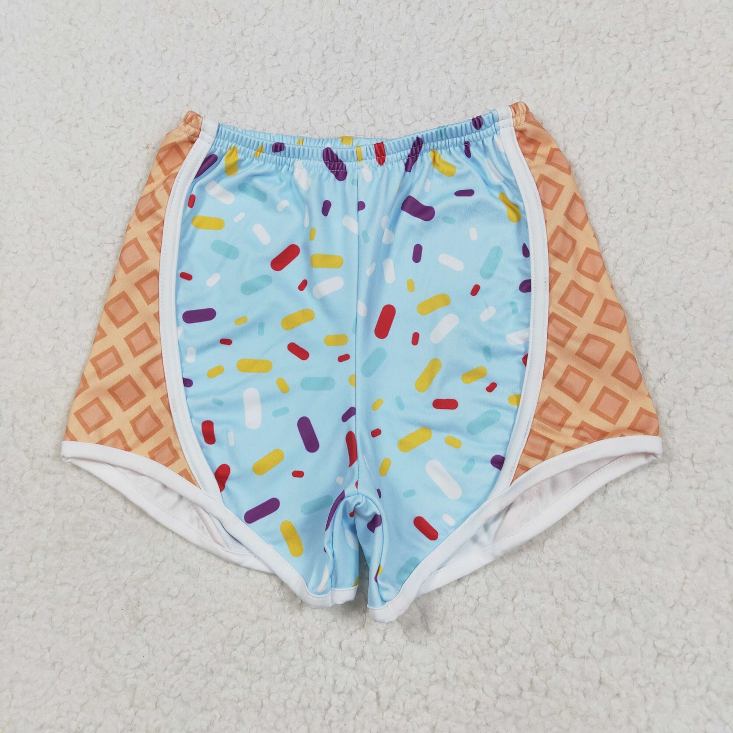SS0571 Baby Girls Blue Sprinkles Sports Shorts