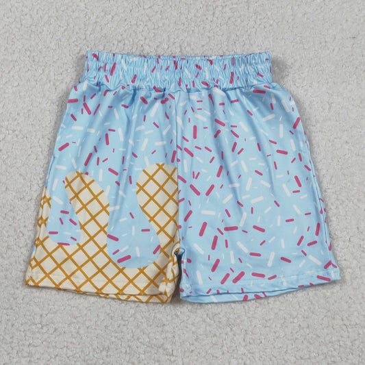 SS0635 Baby Boys Light Blue Sprinkles Drip Team Pockets Shorts Bottoms