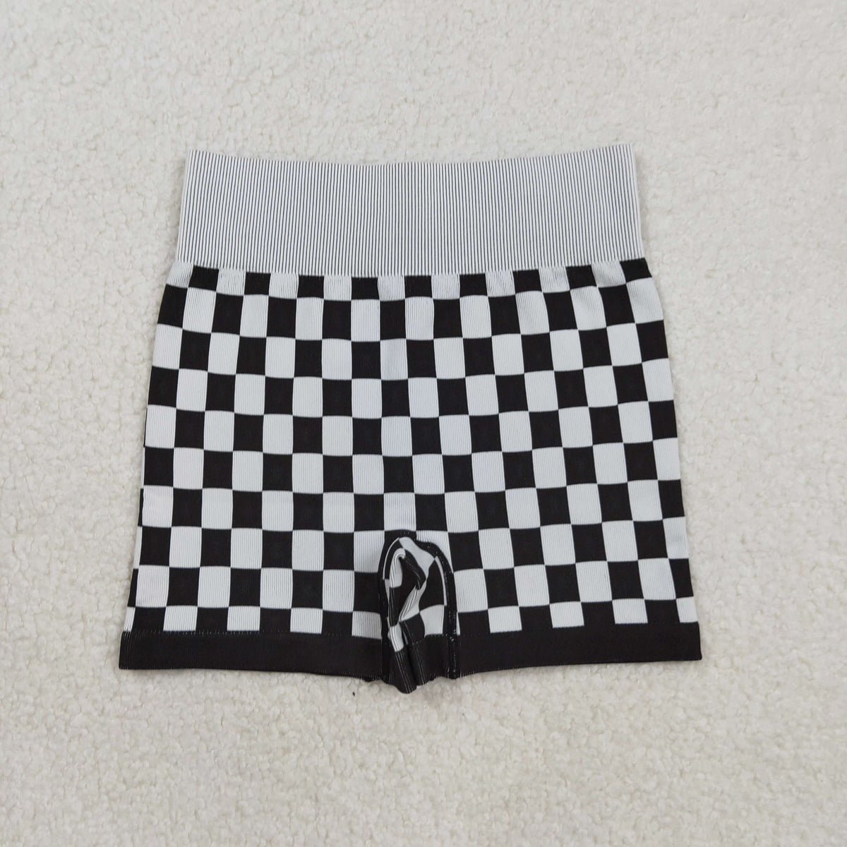 Sibling Adult Women Camo Checkered Crop Bra Tops Shorts Outfits Sets