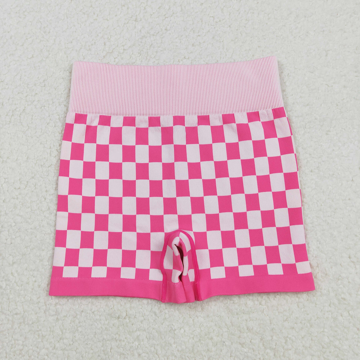 Sibling Adult Women Camo Checkered Crop Bra Tops Shorts Outfits Sets