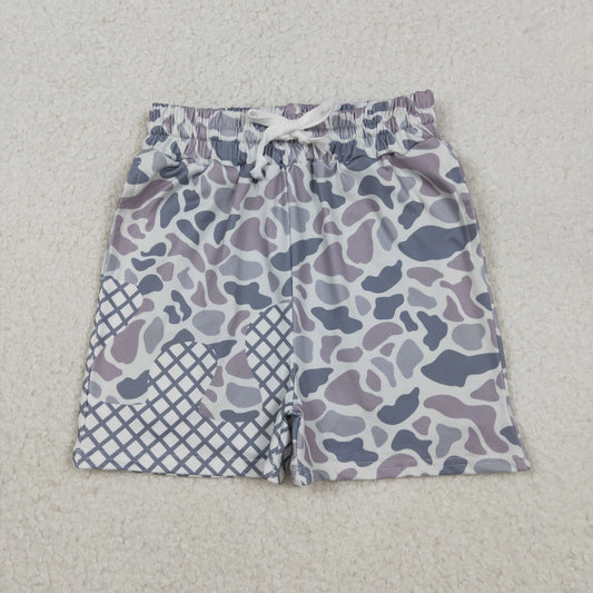 SS0647 Baby Boys Southern Light Grey Camo Drip Pockets Team Shorts Bottom