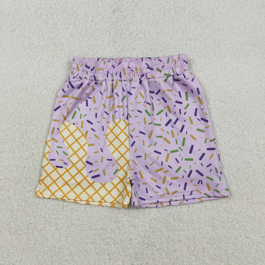 SS0653 Baby Boys Mardigras Sprinkles Drip Team Shorts Bottoms