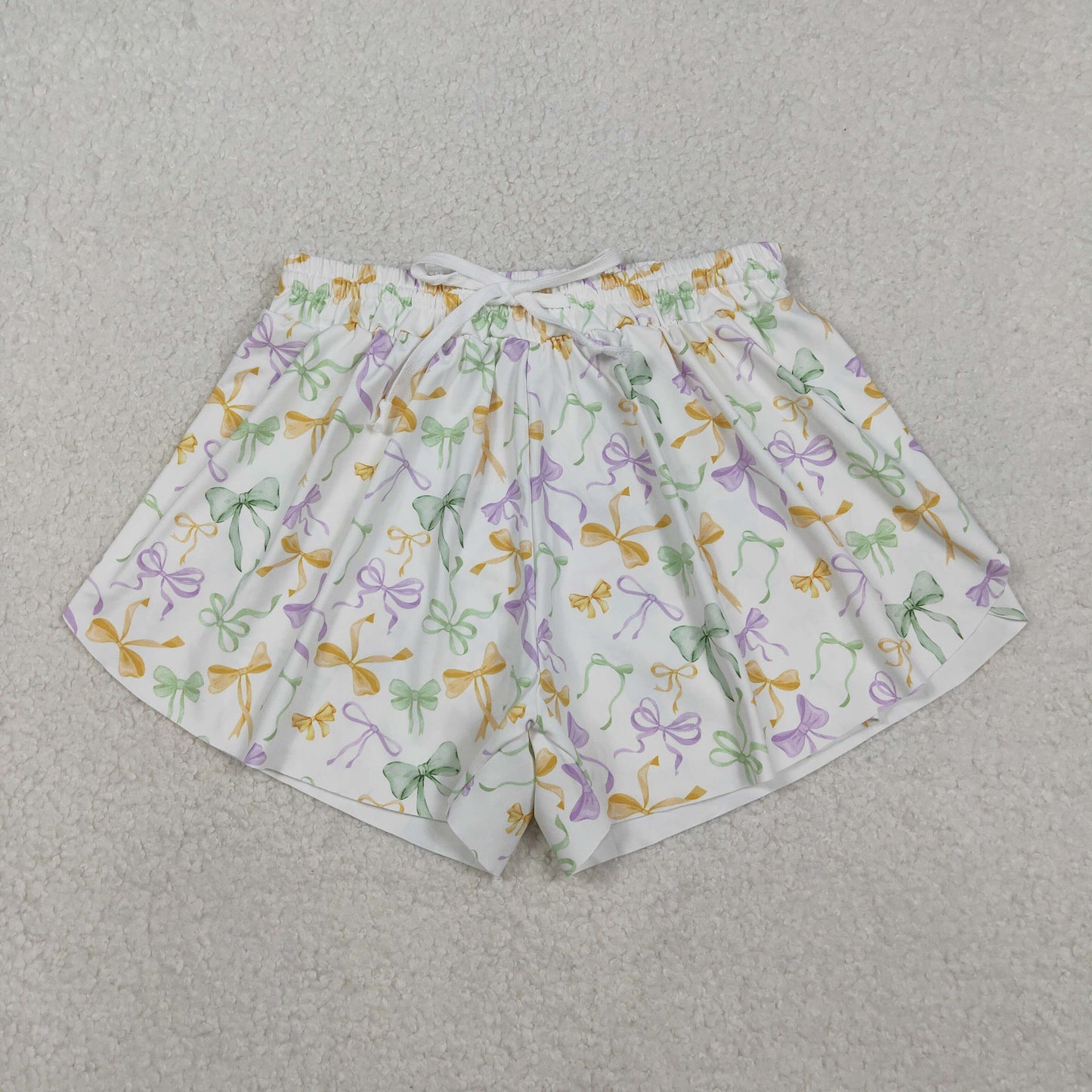 Mama and Me Mardigras Donuts Stripe Yoga Active Shorts Bottoms