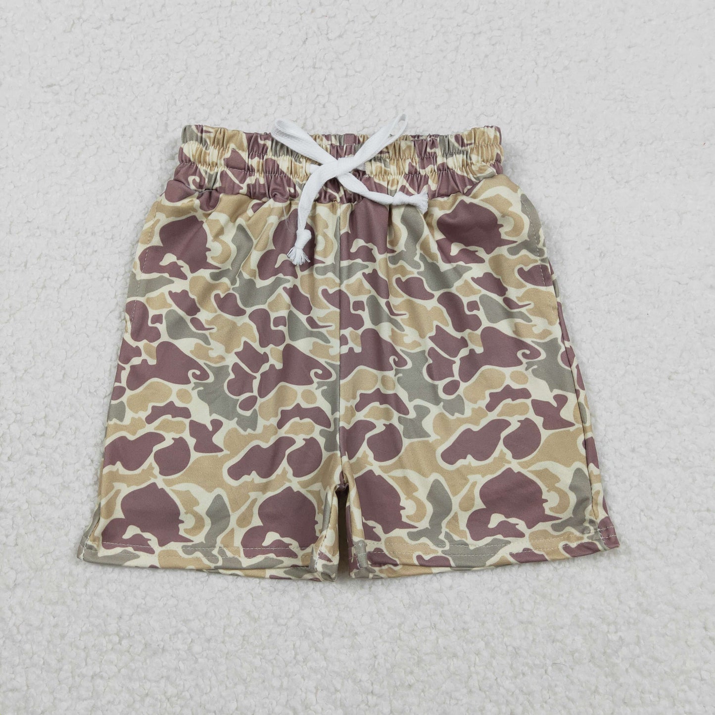 Sibling 10 Colors Baby Boys Southern Camo Pockets Shorts Bottoms(longer)