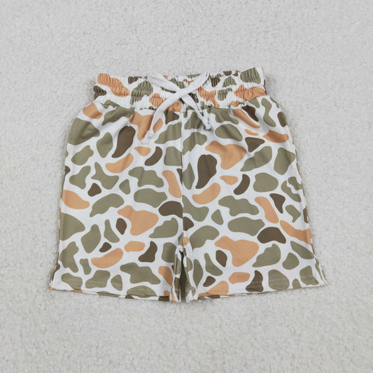 SS0698 Baby Boys Southern Orange Camo Pockets Shorts Bottom