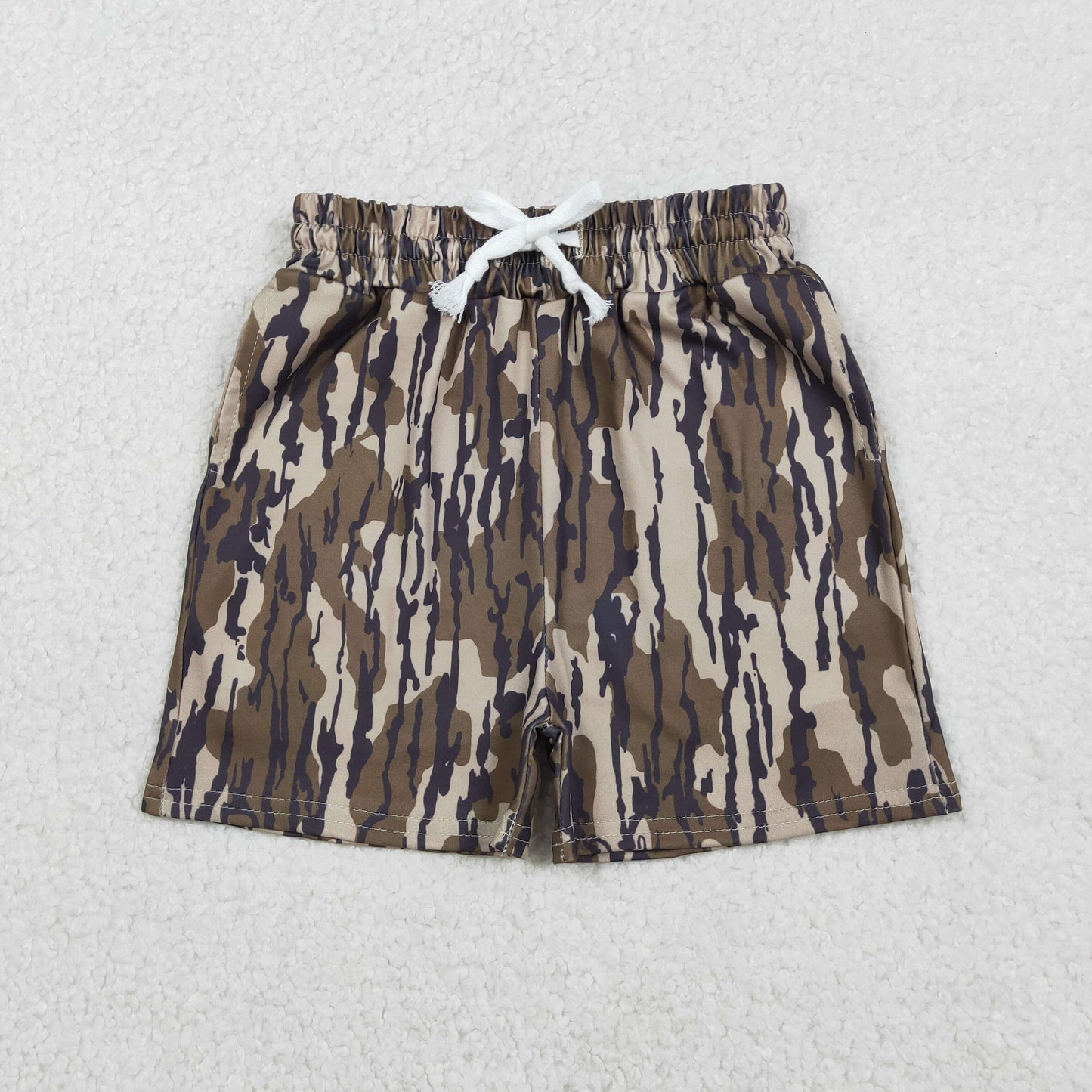 Sibling 10 Colors Baby Boys Southern Camo Pockets Shorts Bottoms(longer)