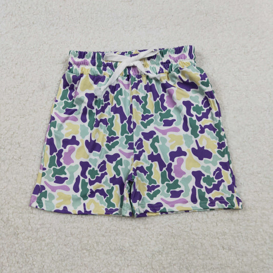 SS0734 Baby Boys Mardigras Camo Pockets Shorts Bottom