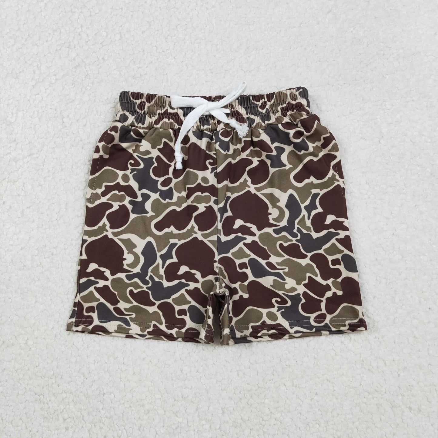 Sibling 10 Colors Baby Boys Southern Camo Pockets Shorts Bottoms(longer)
