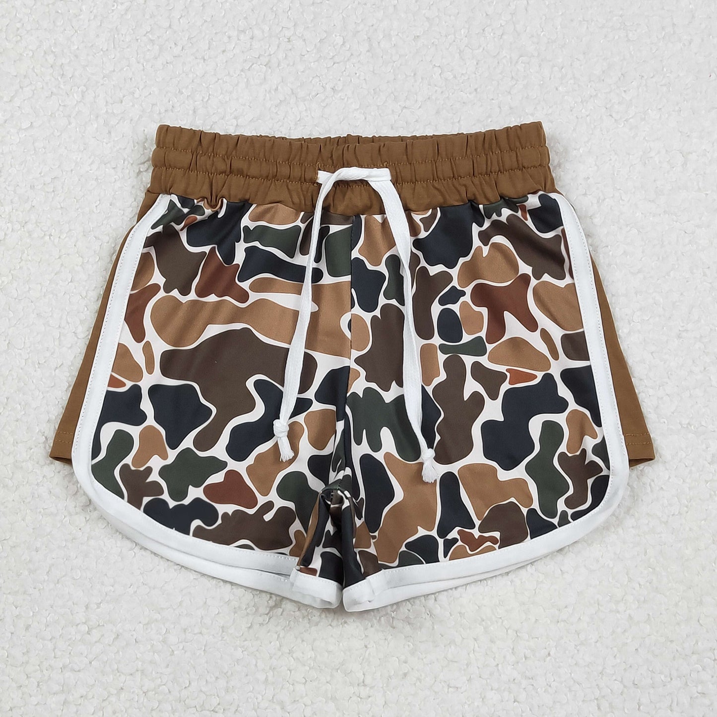 SS0742 Baby Girls Southern Dark Brown Camo Shorts Bottom