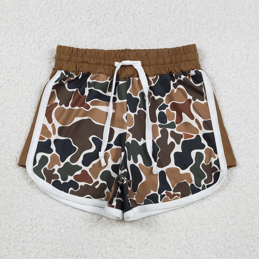SS0742 Baby Girls Southern Dark Brown Camo Shorts Bottom