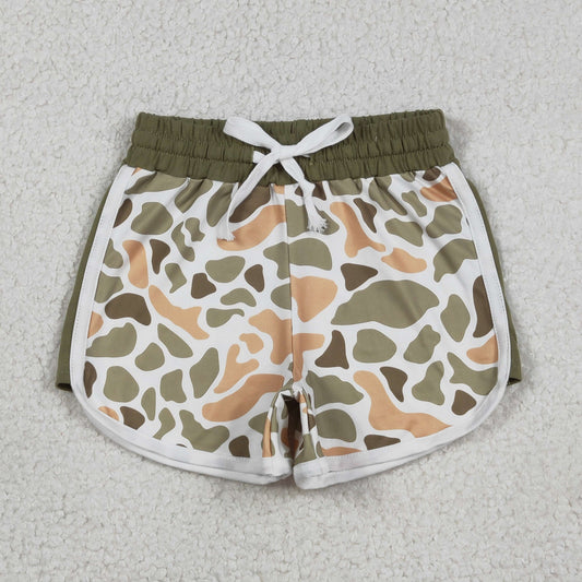 SS0744 Baby Girls Southern Orange Camo Shorts Bottom