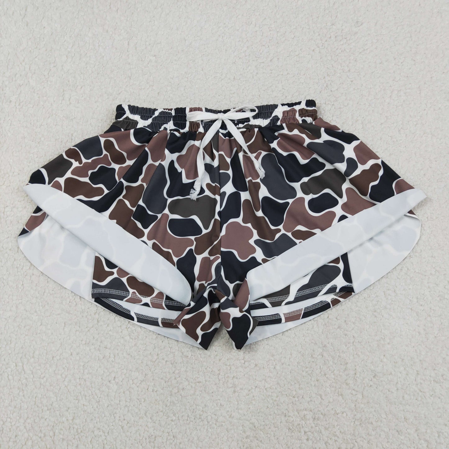 Mama and Me Southern Camo Yoga Active Ruffle Shorts Bottoms