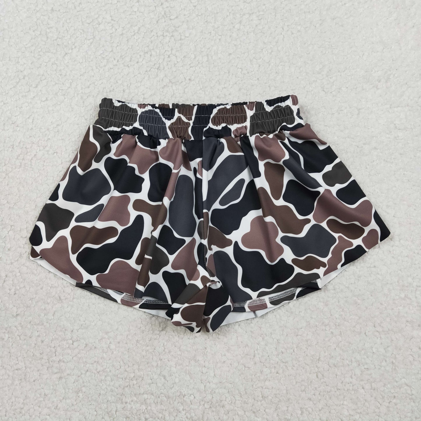 Mama and Me Southern Camo Yoga Active Ruffle Shorts Bottoms
