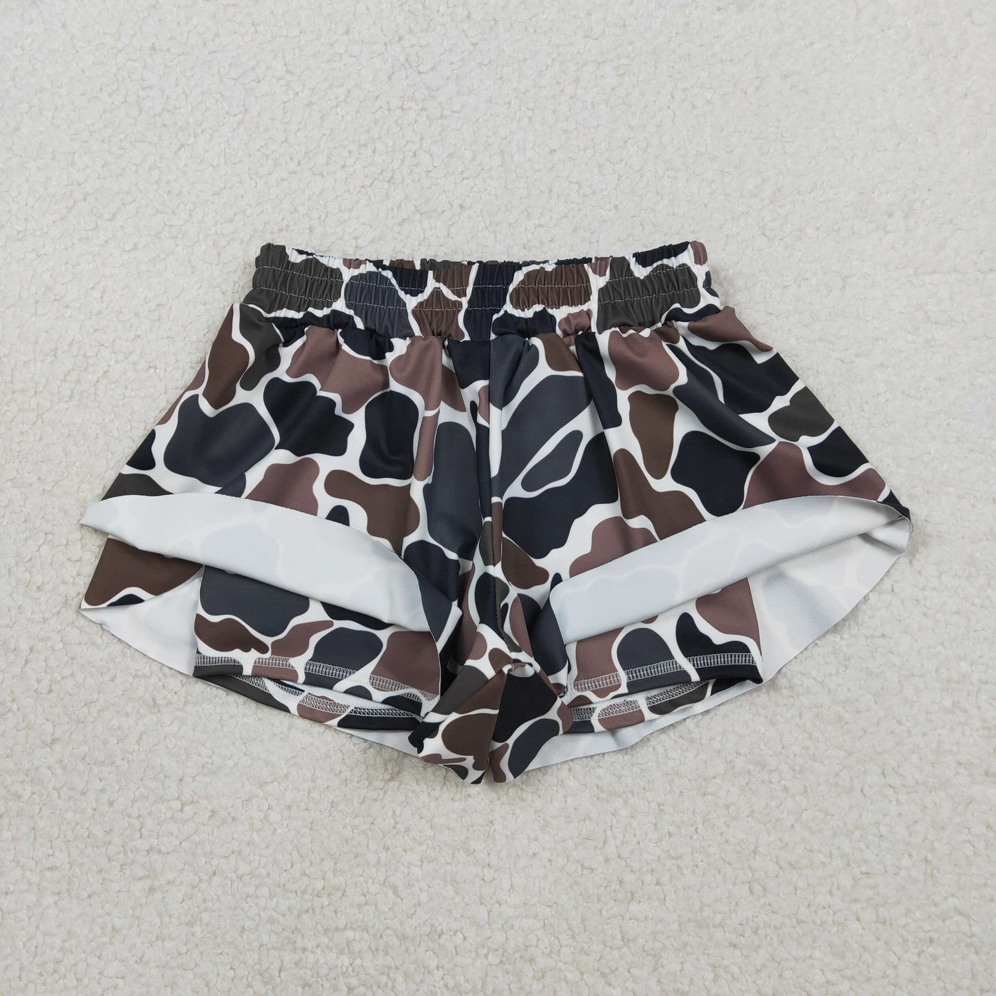 Mama and Me Southern Camo Yoga Active Ruffle Shorts Bottoms