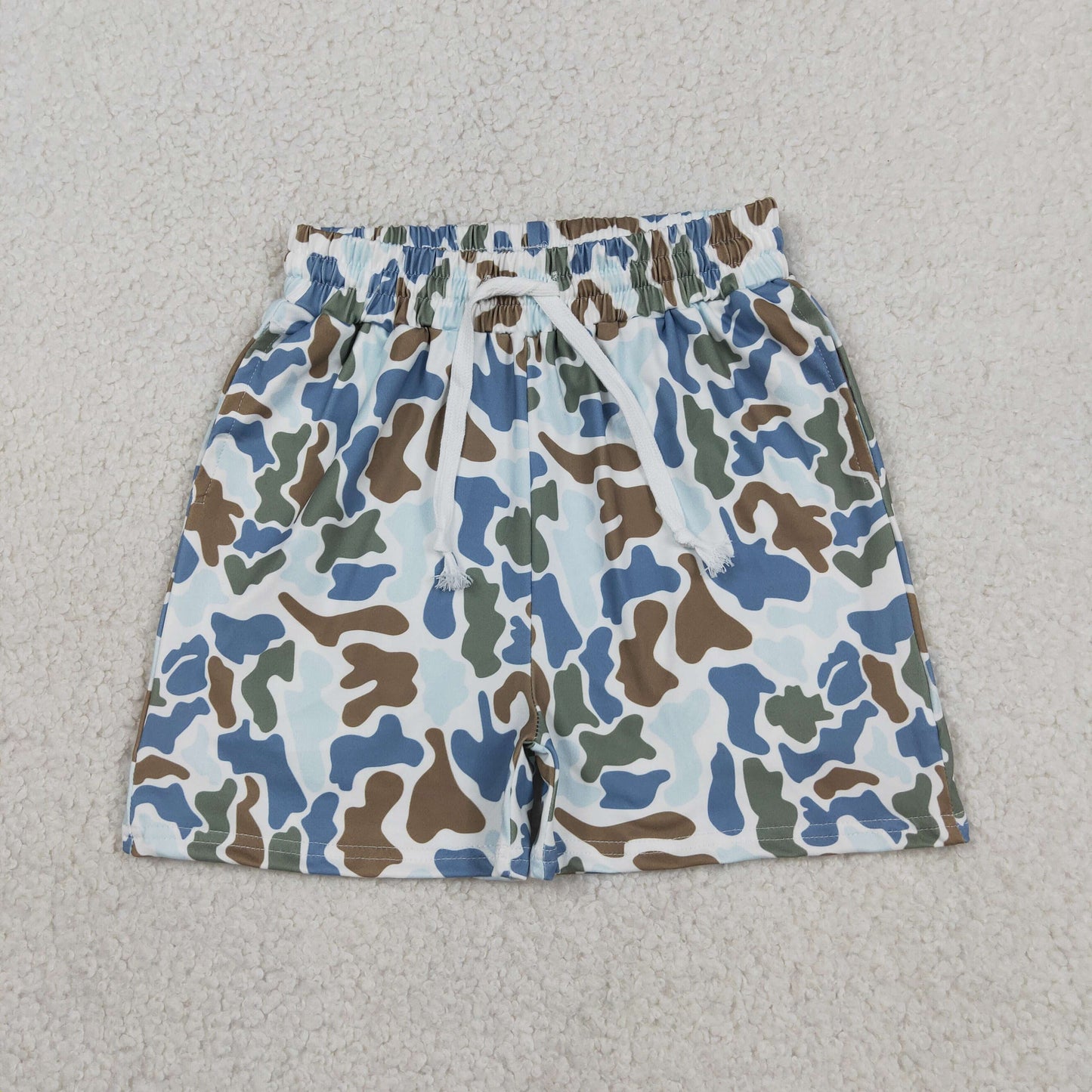 Sibling Baby Boys Southern Team Camo Print Shorts Bottom