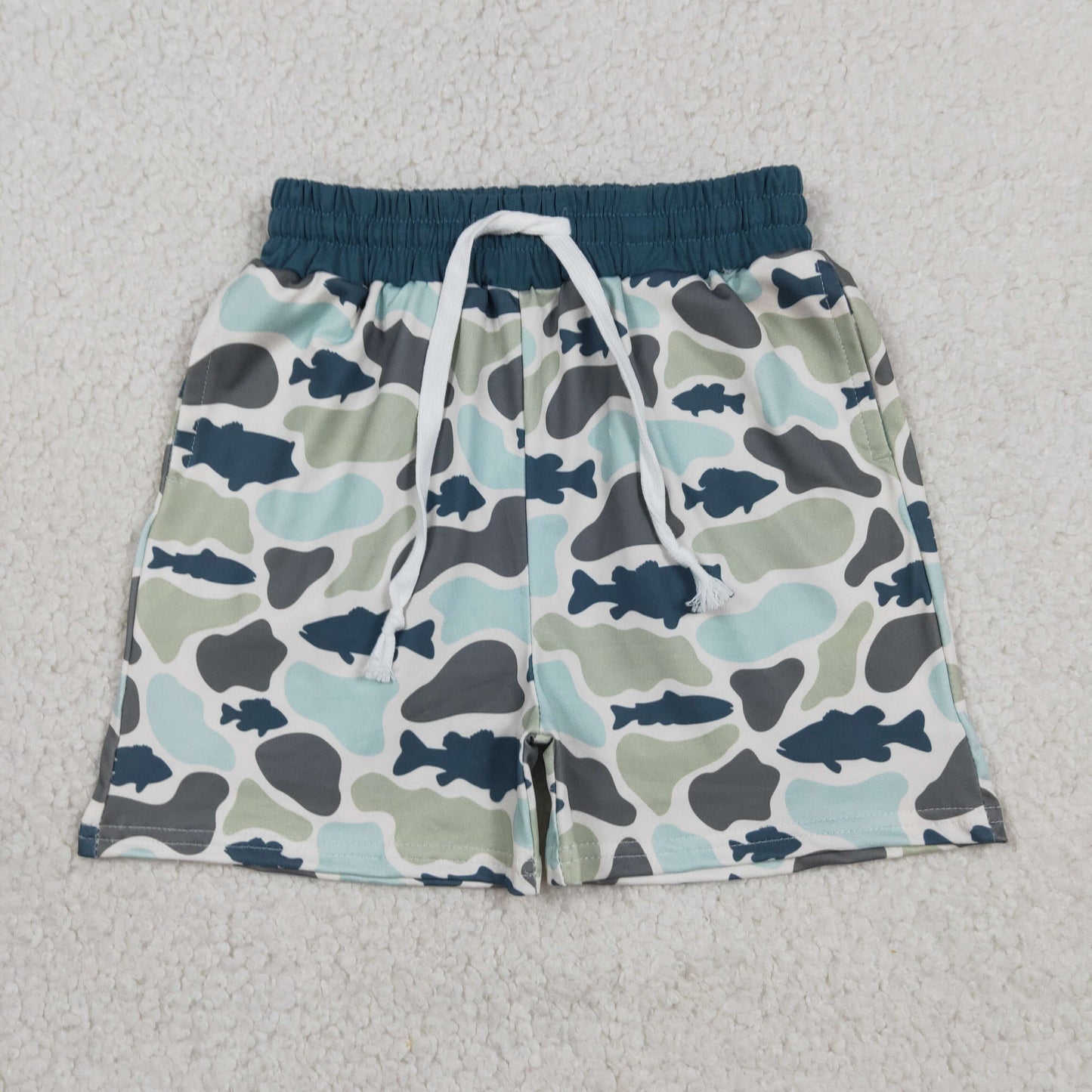 Sibling Baby Boys Southern Team Camo Print Shorts Bottom