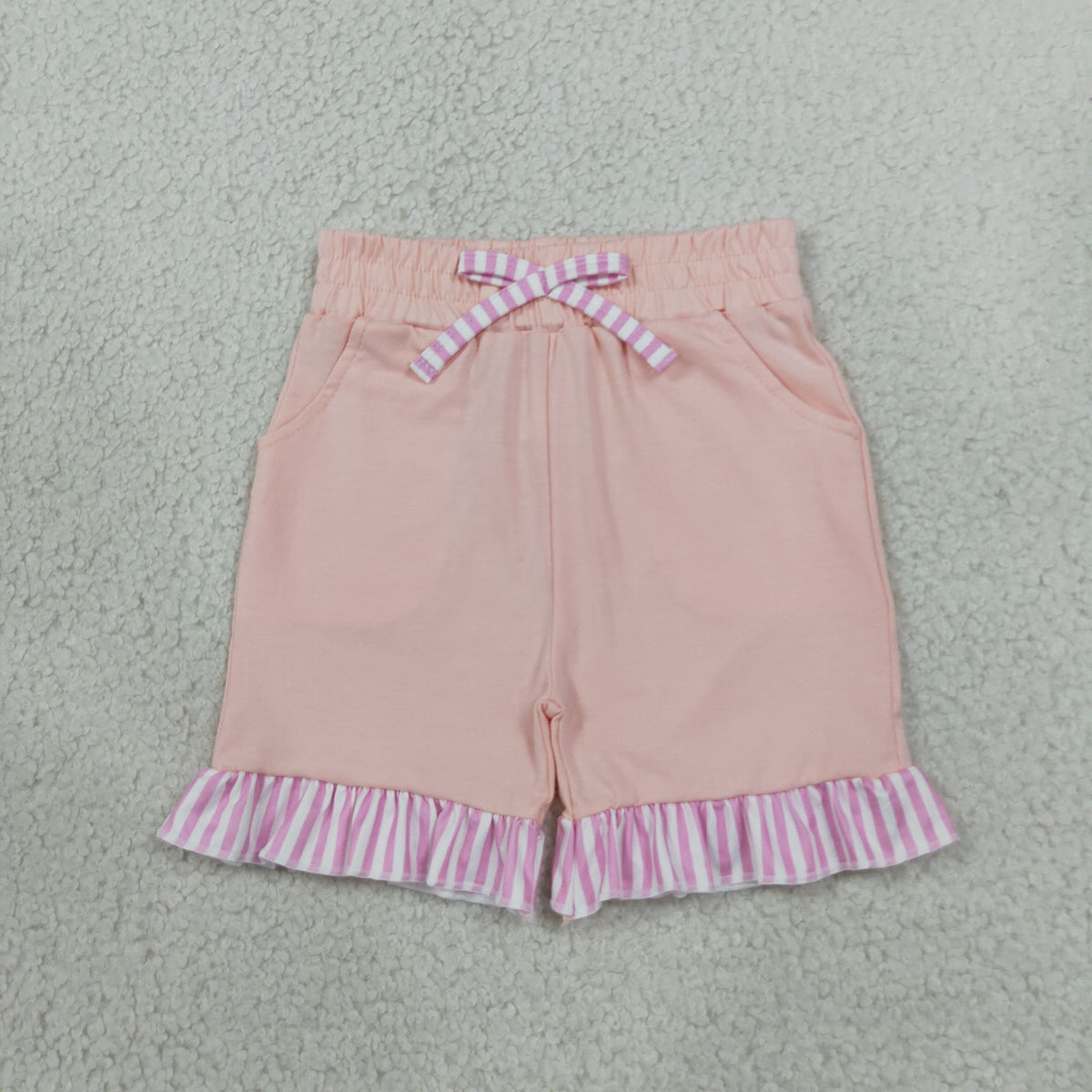 Sibling Baby Girls Long Flutter Sleeves Shirts Top Pockets Ruffle Shorts Pants Clothes Sets