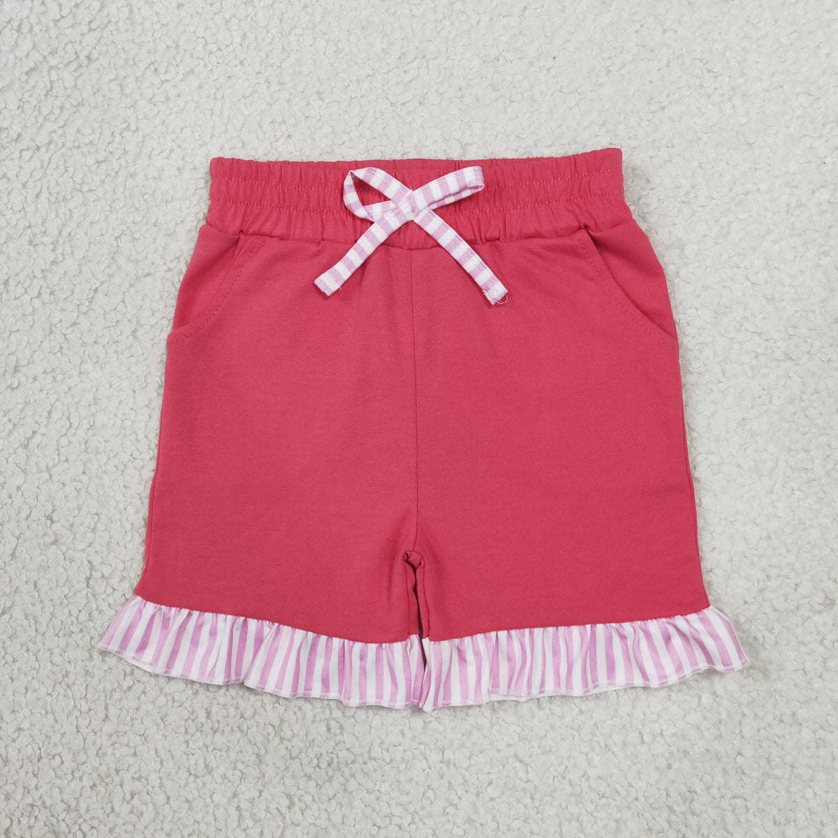 Sibling Baby Girls Long Flutter Sleeves Shirts Top Pockets Ruffle Shorts Pants Clothes Sets