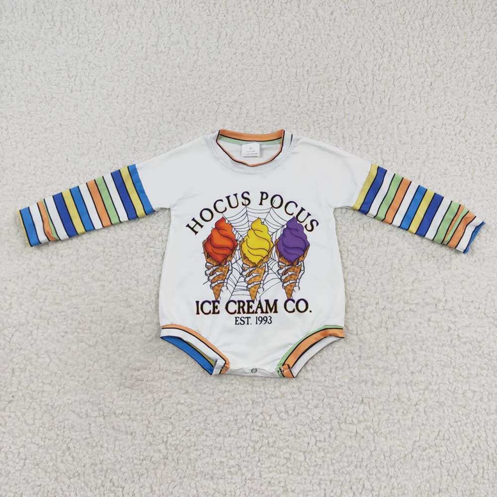 Sibling Baby Girls Halloween Long Sleeves Witches Hocus Pocus Rompers
