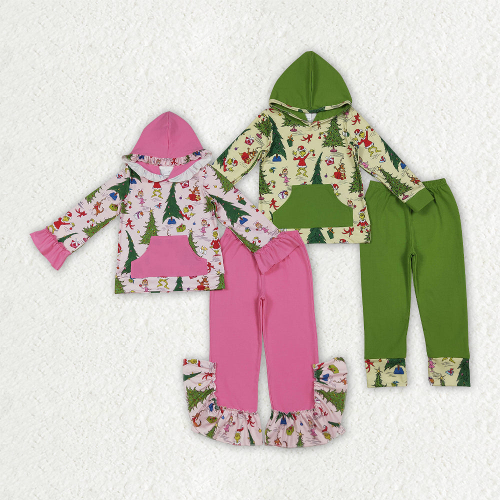 Sibling Baby Boys Girls Grin Gifts Pocket Hoodies Top Leggings Pants Christmas Clothes Sets