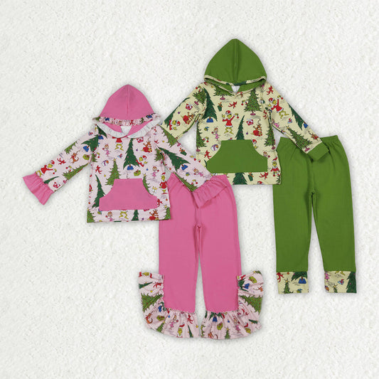 Sibling Baby Boys Girls Grin Gifts Pocket Hoodies Top Leggings Pants Christmas Clothes Sets