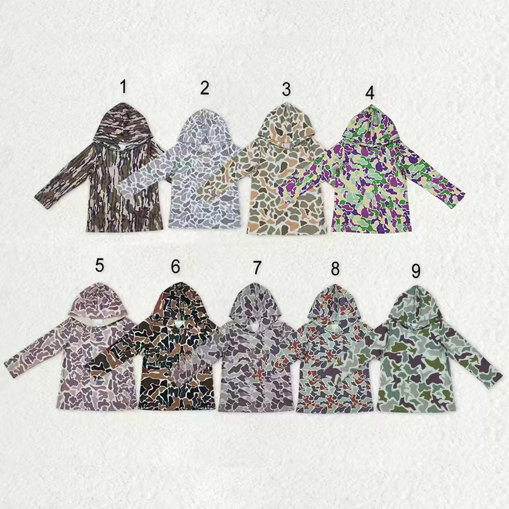 Sibling Baby Boys Southern Camo Long Sleeves Hoodies Tops