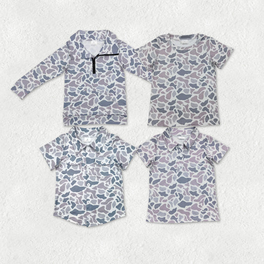 Sibling Baby Boys Southern Camo Pullover Polo Shirts Tops