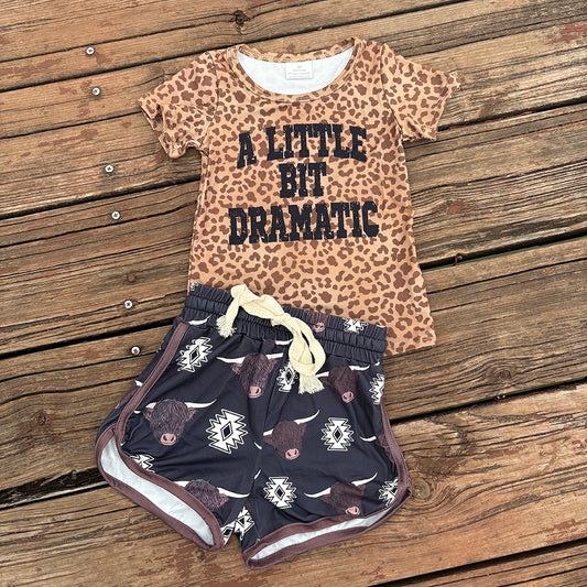 Western Girls A little Dramatic Shirt Cow Shorts Summer Outfits