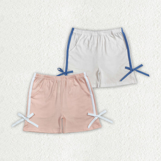 Sibling Baby Girls Cotton Bows Sports Shorts Bottoms