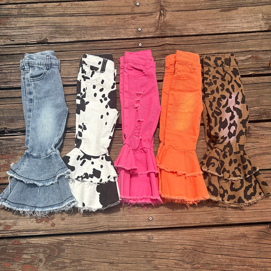 Double Ruffle Jeans Jeans – Kids Southern Boutique