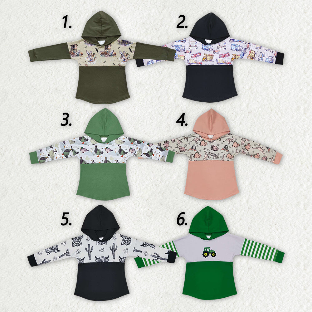 Sibling Baby Boys Long Sleeve Western Hunting Hoodies Top