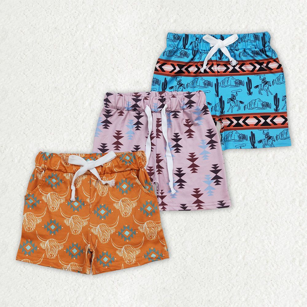 3 Colors Sibling Baby Boys Western Bottoms Shorts