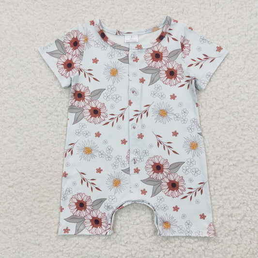 newborn floral cotton romper